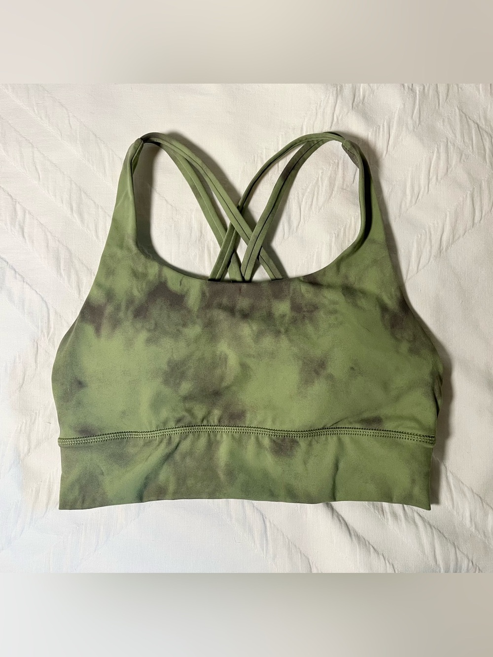 Bare Activewear Mountain Shadow Tie Dye Cross Back Yoga Bra, Size M